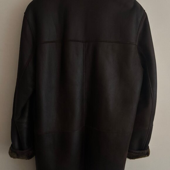 VTG Harry Rosen Brown Lambskin Button-up Shearling Jacket/Coat- 40/Medium -Large - Picture 12 of 16